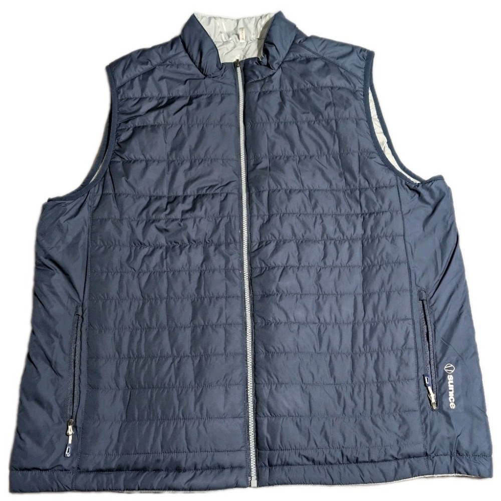 Sunice Michael Element‎ Shield Reversible Thermal Vest Mens 2XL Blue Full Zip